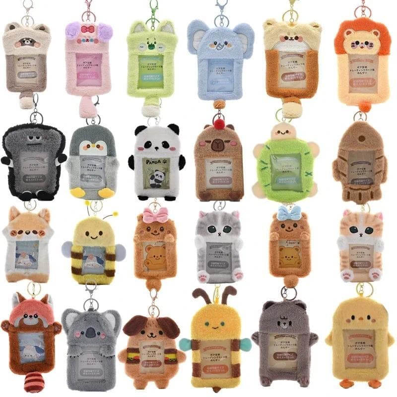 3 Polegada Kpop Pasta De Pelúcia Photocards Titular Chaveiros Hamster Gato Urso Panda Instax Mini Álbum De Fotos Para Fo