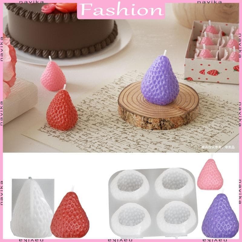 Molde Morango Silicone Reutilizável Ideal Para Joias E Criações