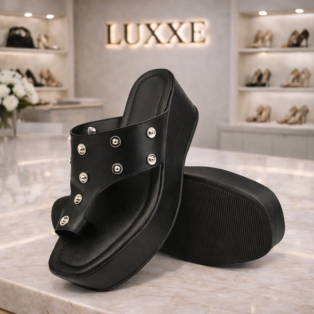 Sandália Plataforma Feminina Off com Tachas – Conforto Extremo Premium