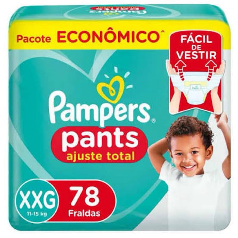 Fralda Pampers Pants Ajuste M com 112 Unidades
