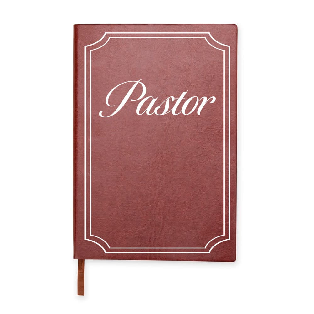 Caderno de anotações A5 Couro Sintético Cargo de igreja Pastor Pastora Obreiro Obreira Entre Outros