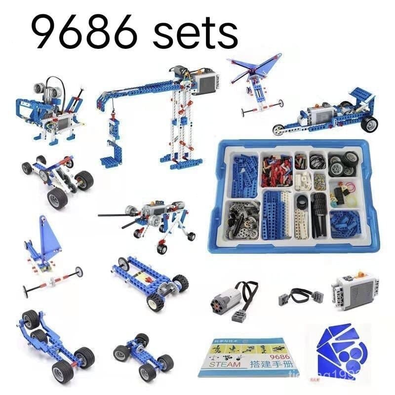 Moc Building Block Programação Robô 9686 Grupo Mecânico Auxiliares de Ensino Montagem de Brinquedos Educativos