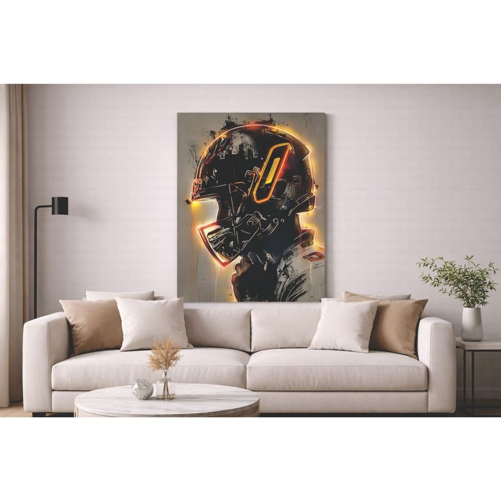 Quadros Decorativos 1 Peça 90x70 Neon Motociclista Piloto Automobilístico Sala Quarto Hd Luxo Pra Casa Sala Quarto