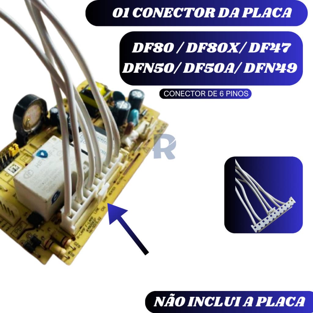 Conector Da Placa Df80 Df80x Dwx51 Df51 Dfw51 Dw51x
