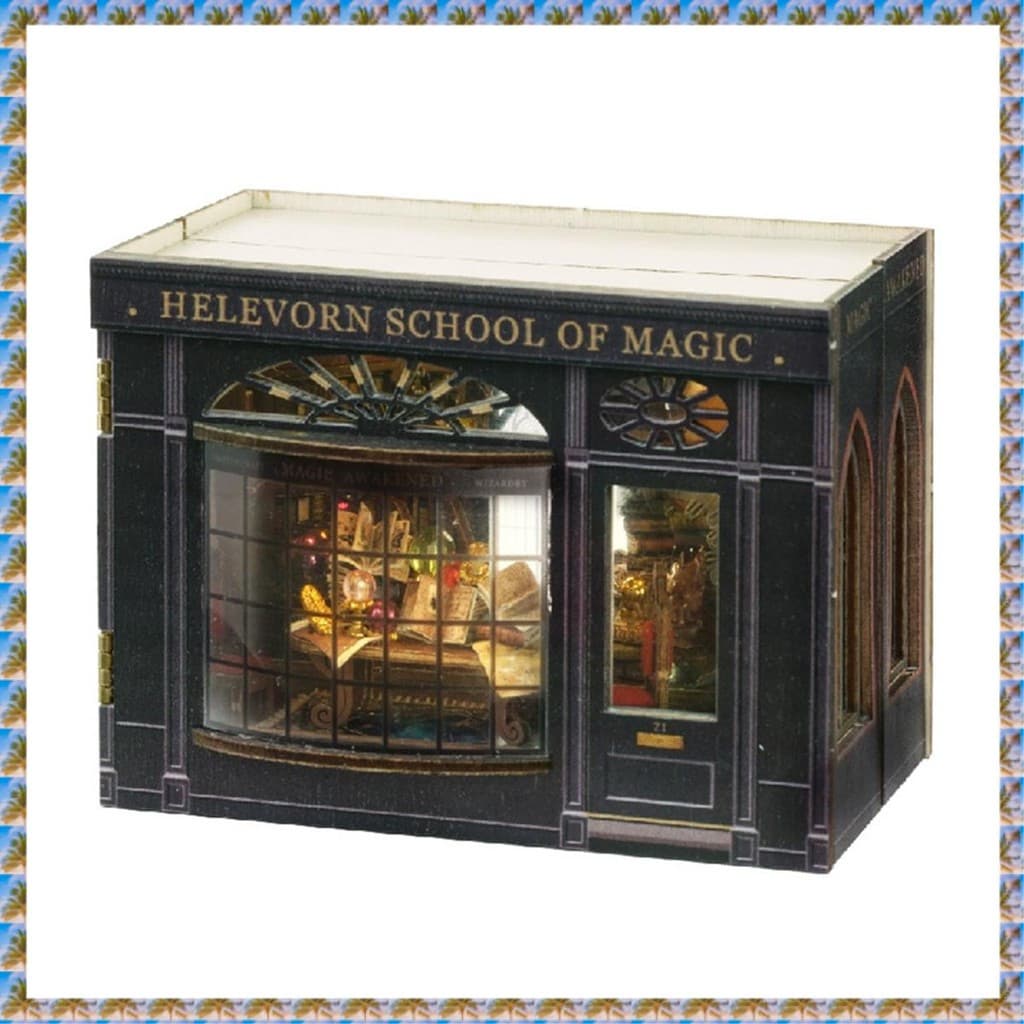 [Bo7w15gmoh.br] Kit DIY Book Nook Com Modelo De Quebra-Cabeça 3D Estante De Madeira Brinquedo De Construção Para Livros-