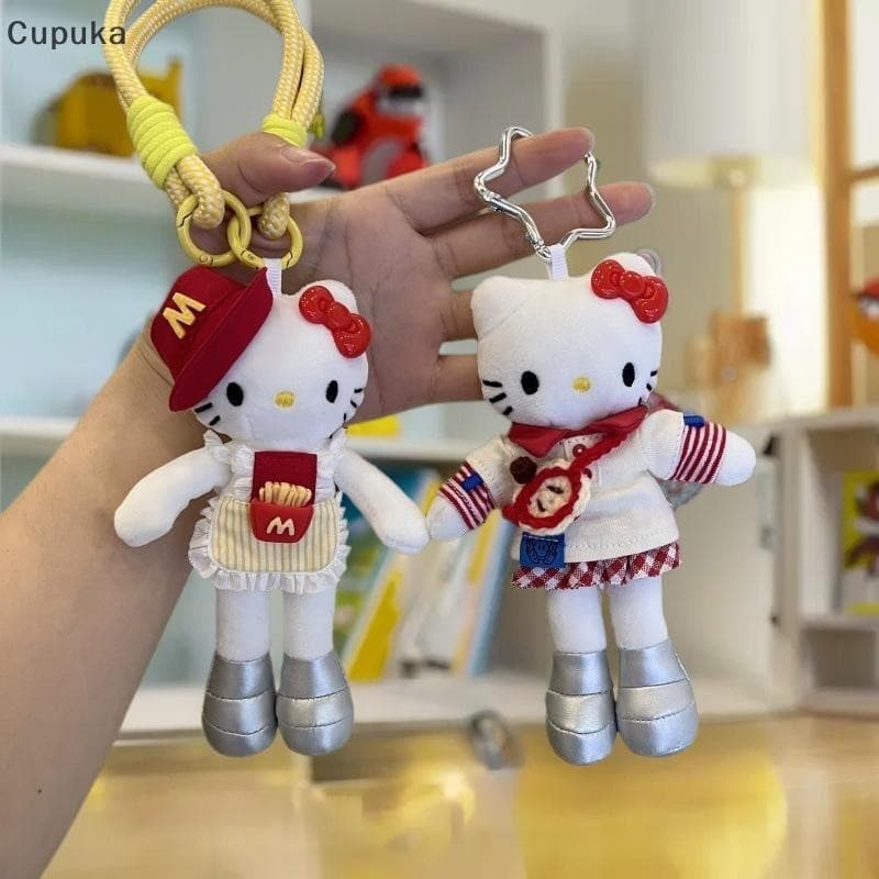 Cupuka Bonito Saia Curta Pernas Longas Série Olá Kitty Saco Charme Boneca De Pelúcia Chaveiro Para Mulher BR