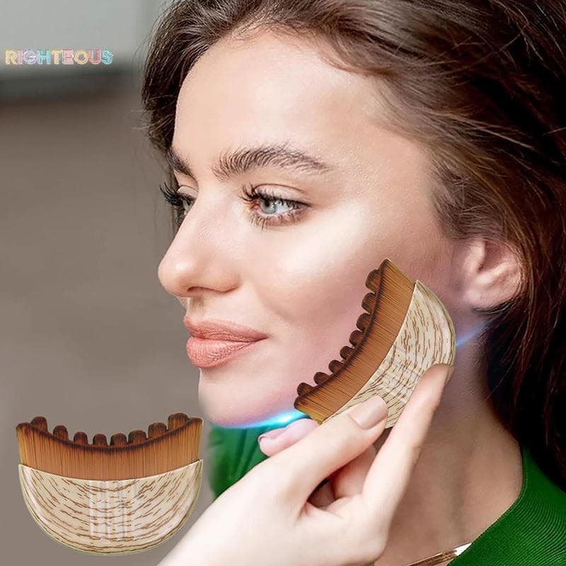 Escova Facial Portátil Rightrous para Contorno Linfático Multifuncional Reduz Inchaço do Queixo Escova Facial de Drena