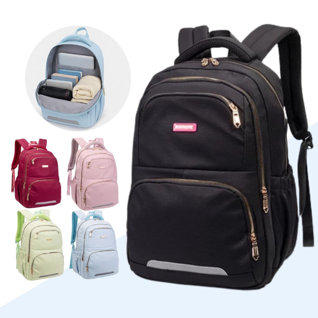 Mochila Grande Feminina Impermeável Resistente Bolsa Para Notebook