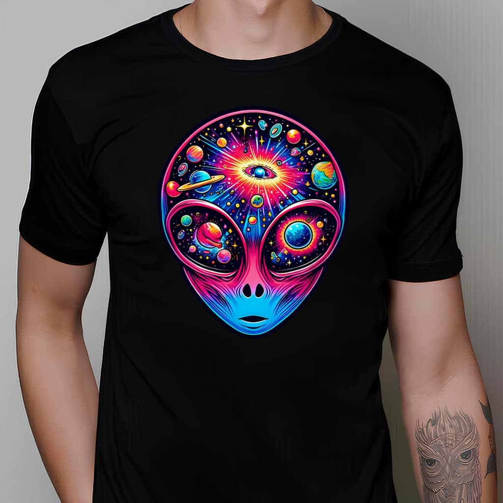 Camiseta Alien Algodão Unissex Et Abdução Alienígena
