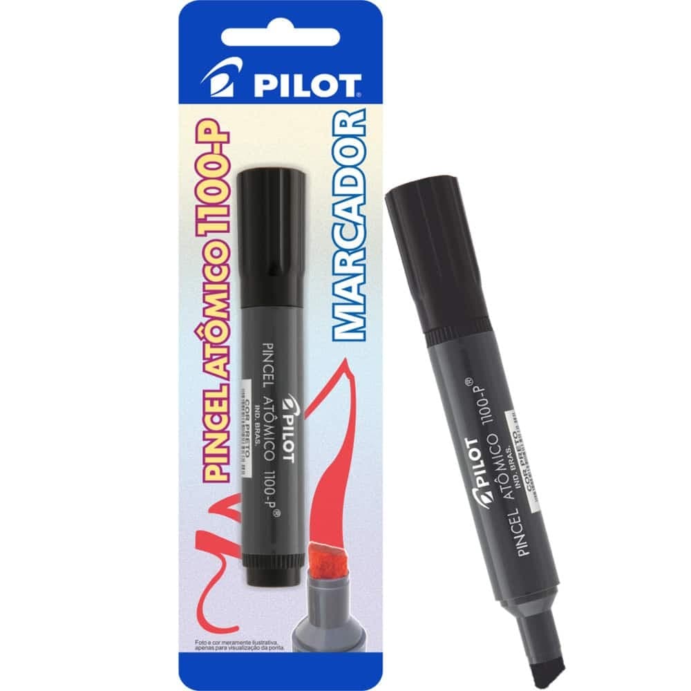 Pincel marcador atômico preto 1100-P Pilot 1 UN