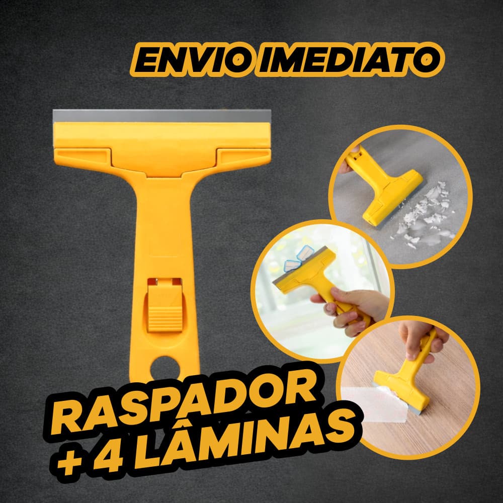 Estilete Raspador + 4 Laminas Limpa Box Piso Vidro Cerâmica Azulejo
