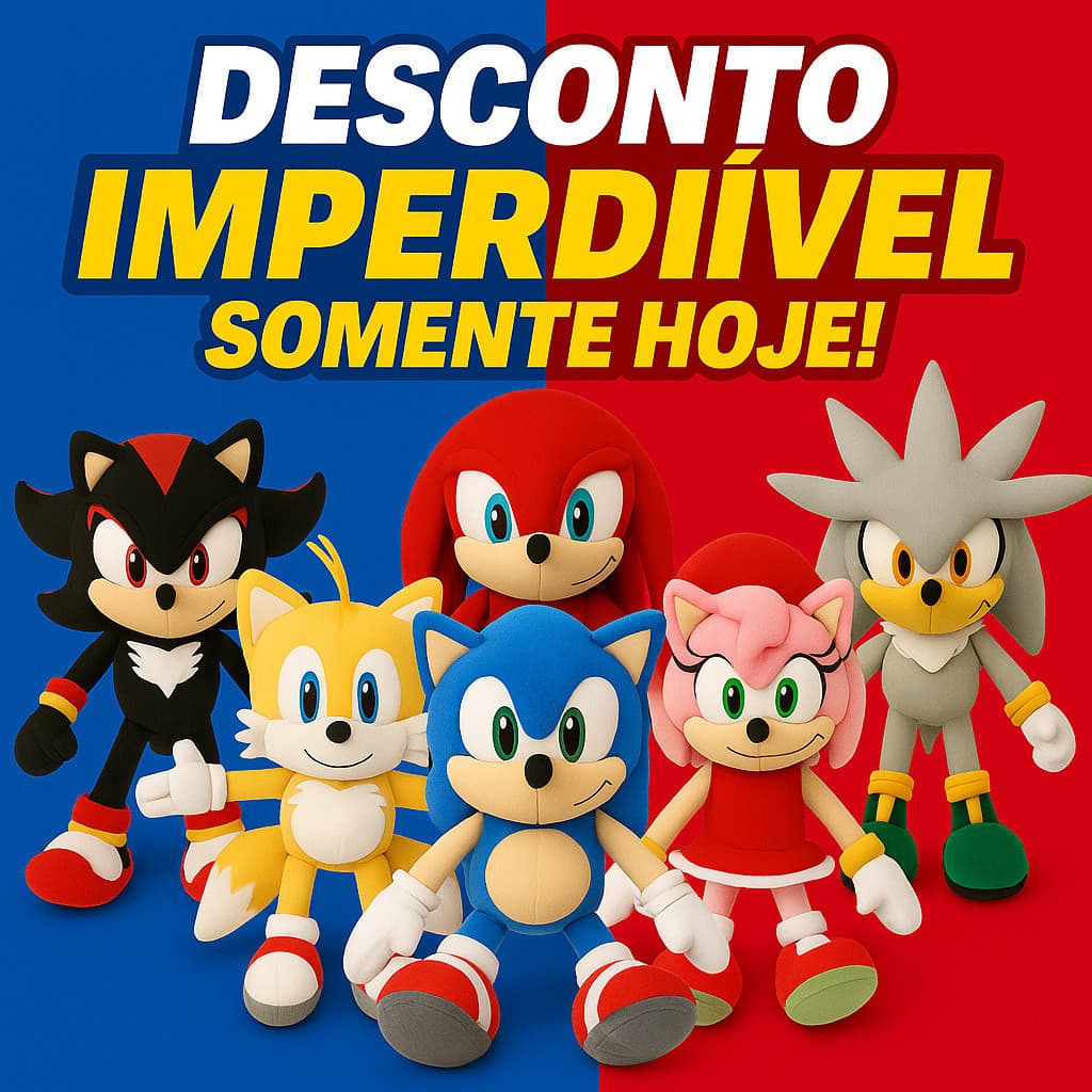 50 CM Pelúcias Sonic Tails Amy Shadow Knuckles Silver 6 Urso Pelucia Brinquedo Menino Menina Boneco