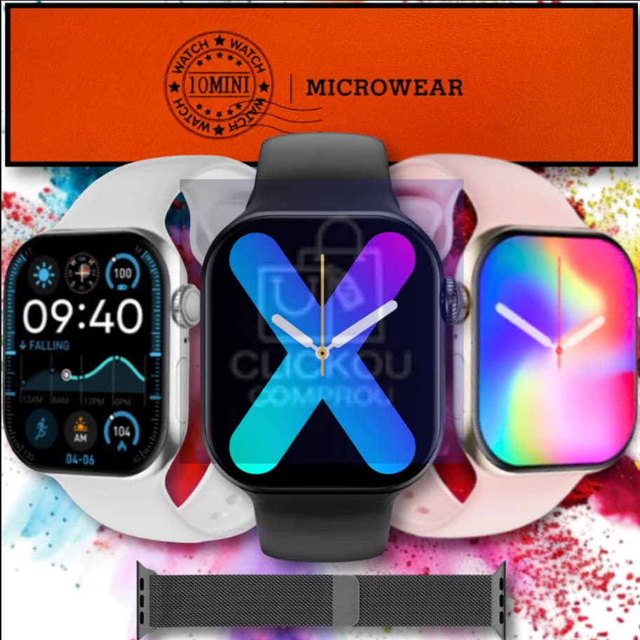 BAZIK PRIME Smartwatch 10MINI com Tela Colorida e Monitor de Saúde Integrado Microwear