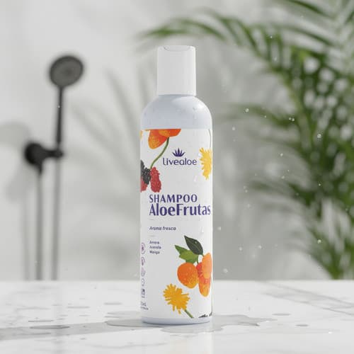 Shampoo Vegano Livealoe Aloe Frutas  E Uva 300 Ml