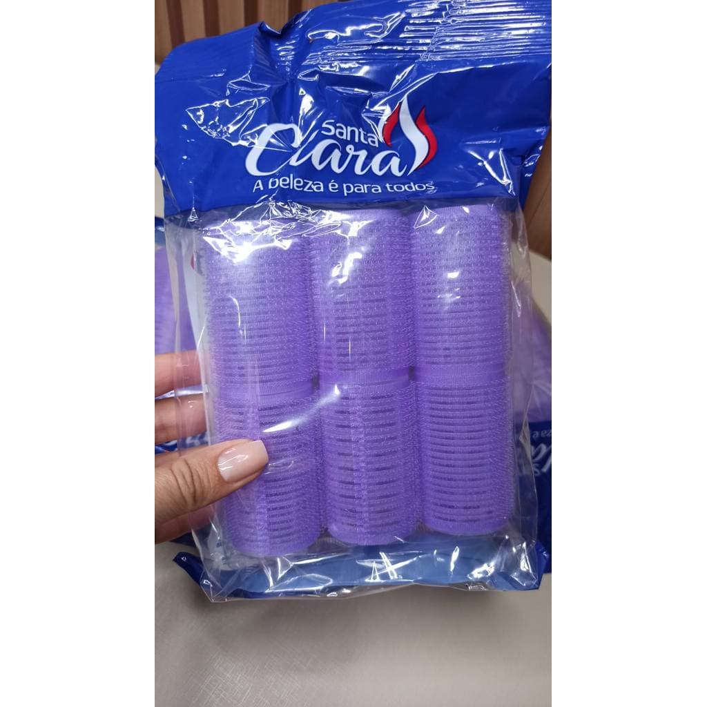 6 Rolinhos de Cabelo com Velcro Ideal Para Penteados e Escova