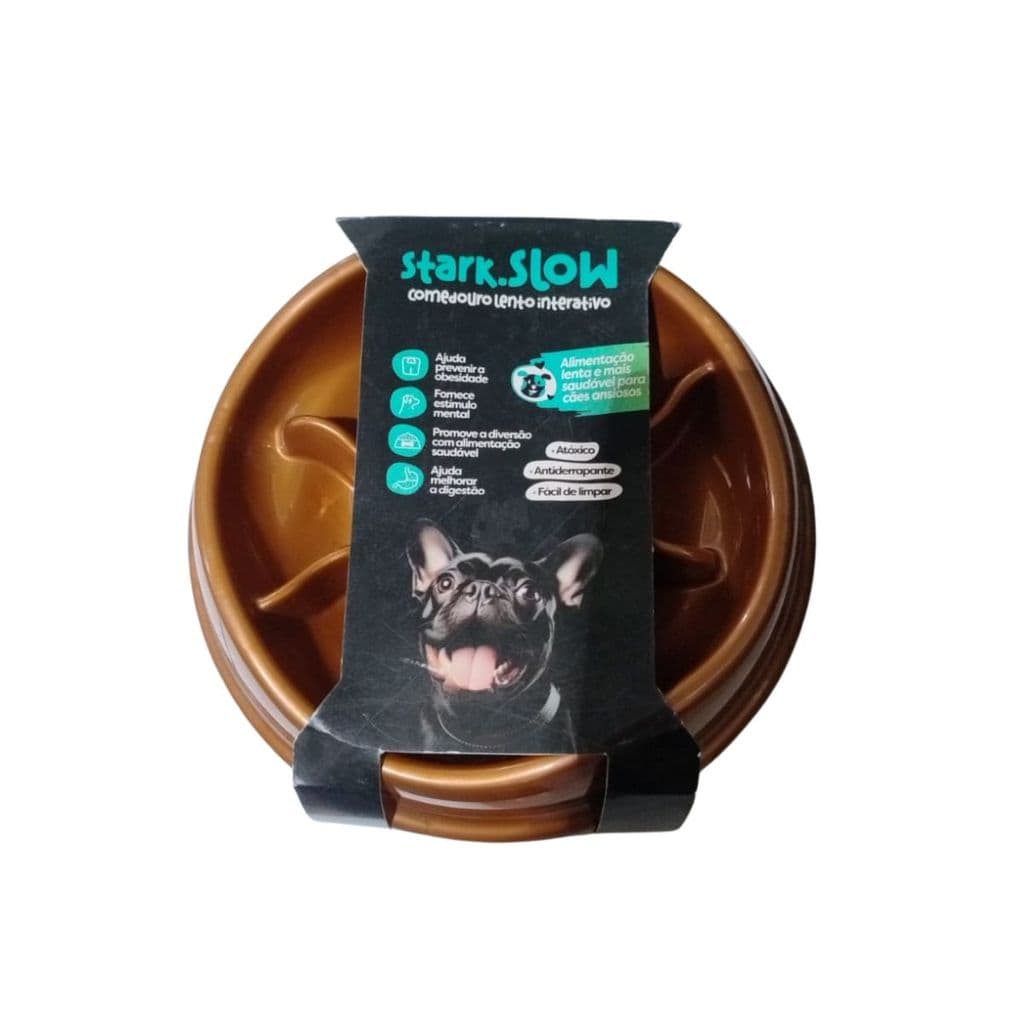 COMEDOURO LENTO STARK PET COBRE 350ML