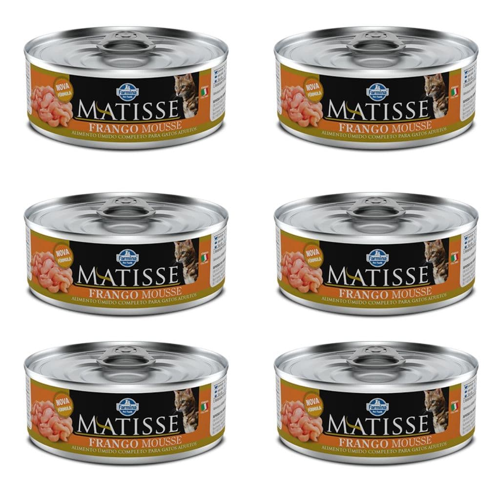 Kit 6x Matisse Cat Wet Mousse Frango 85g