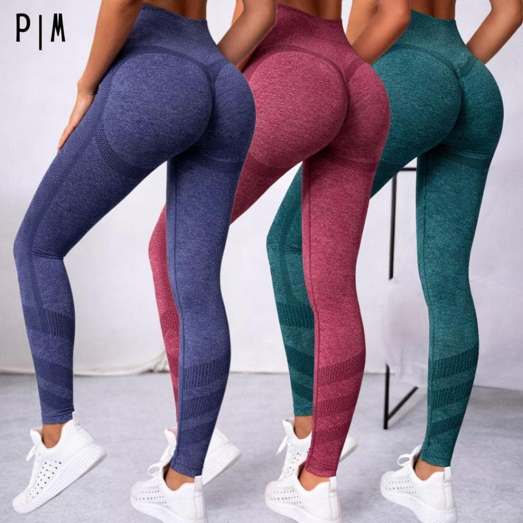 Calça Legging Feminina Levanta Bumbum Cintura Alta Push Up | Modela o Corpo | Fitness Academia P|M |3906|  Ponta Entrega