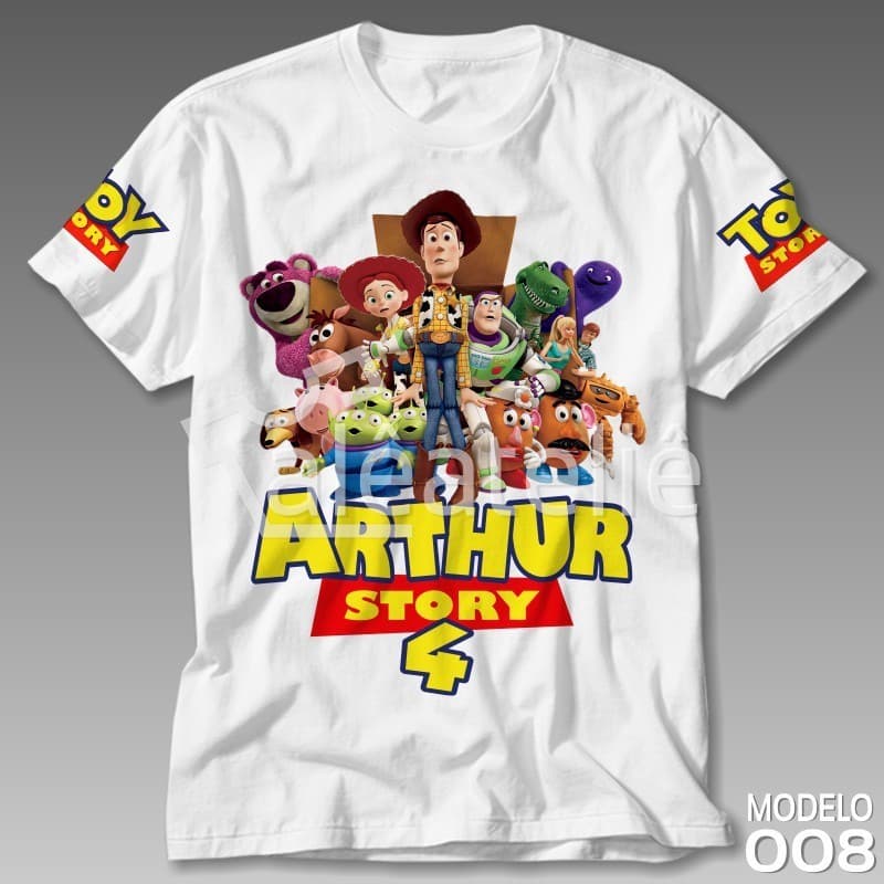 Camiseta Toy Story Festa Infantil Adulto Personalizada