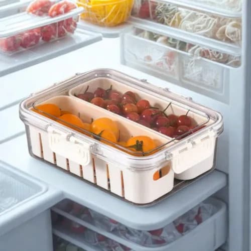 Cesto Organizador Alimentos Geladeira Armazenar Frutas Frescas Legumes Verduras Potes Vasilhas