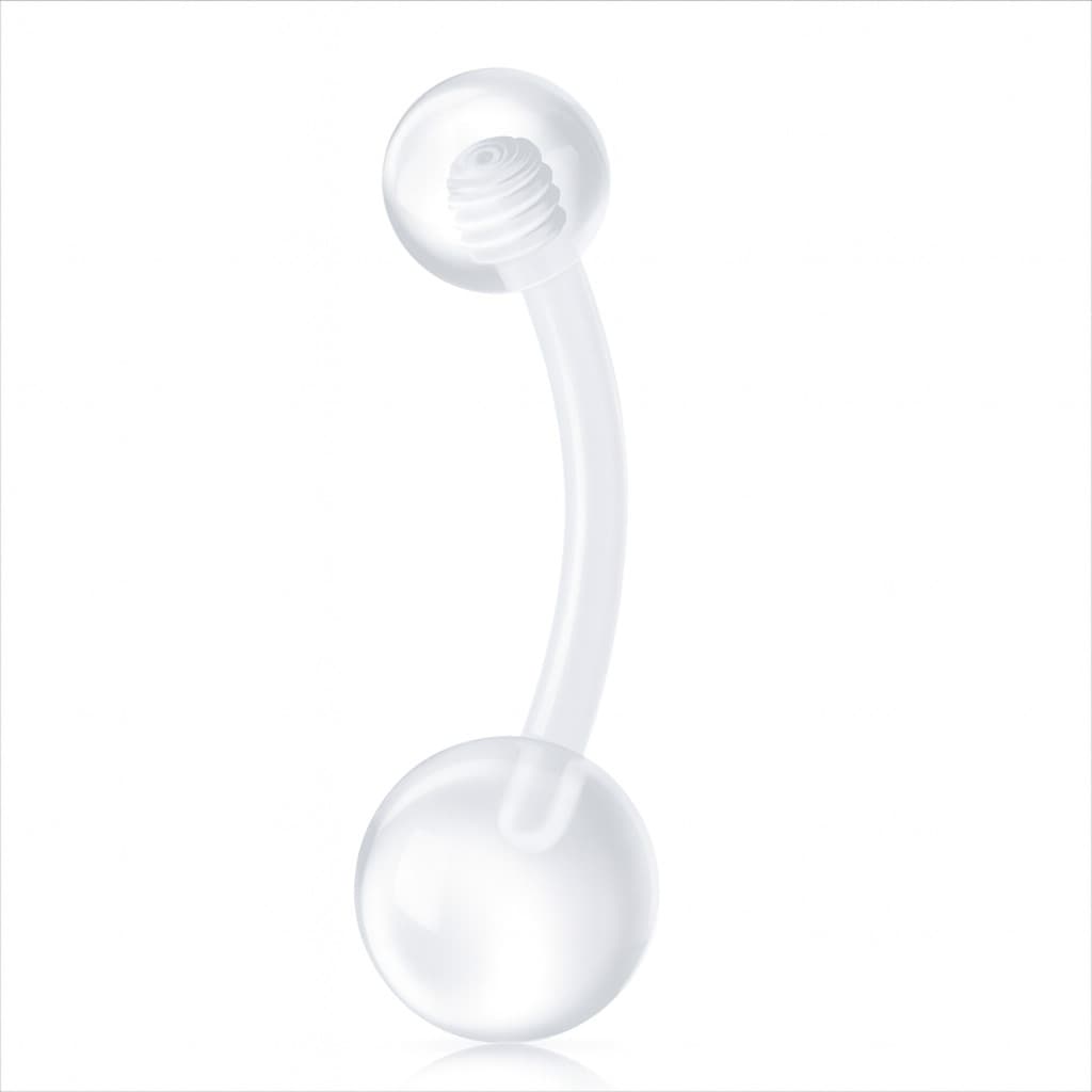 Piercing Umbigo Bioflex Banana Bell Silicone 1.2x10mm Exame