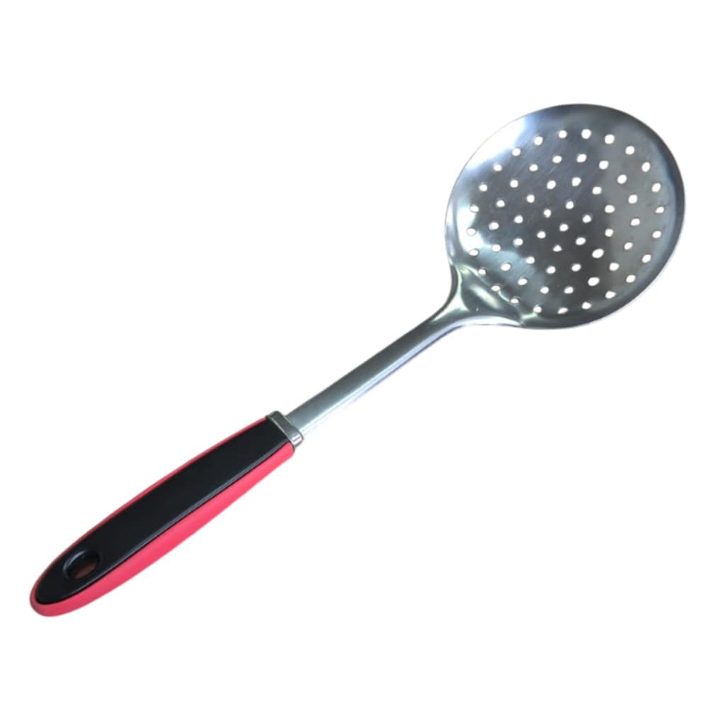 Escumadeira Aço Inox Riga Premium Para Frituras Vermelho