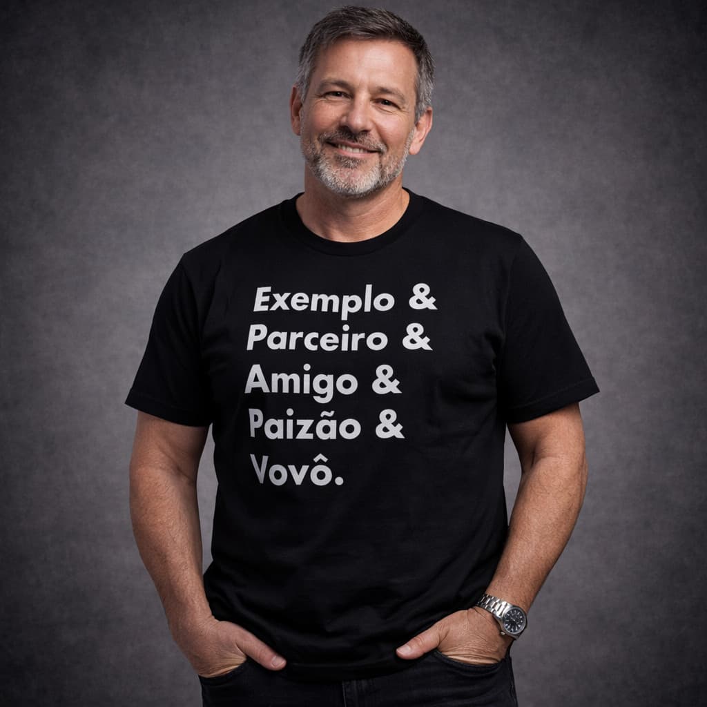 Camiseta Premium Masculina Vovô Paizão Presente Avô Dia Dos Pais