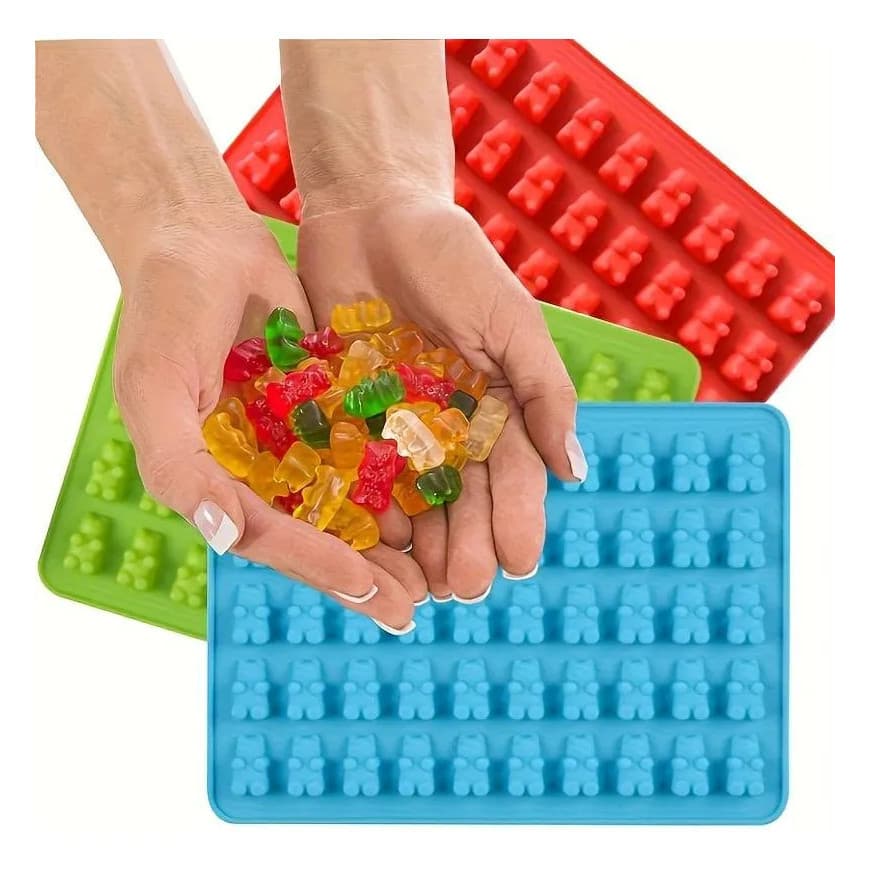 Forma Silicone  50 Cavidades Balas Doces Gelo Gelatinas Urso