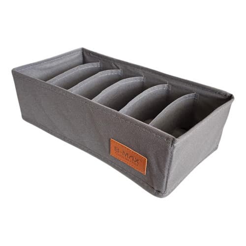 Organizador Gaveta Colmeia 6 Divisórias Roupa Íntima Cueca Cinza/bege