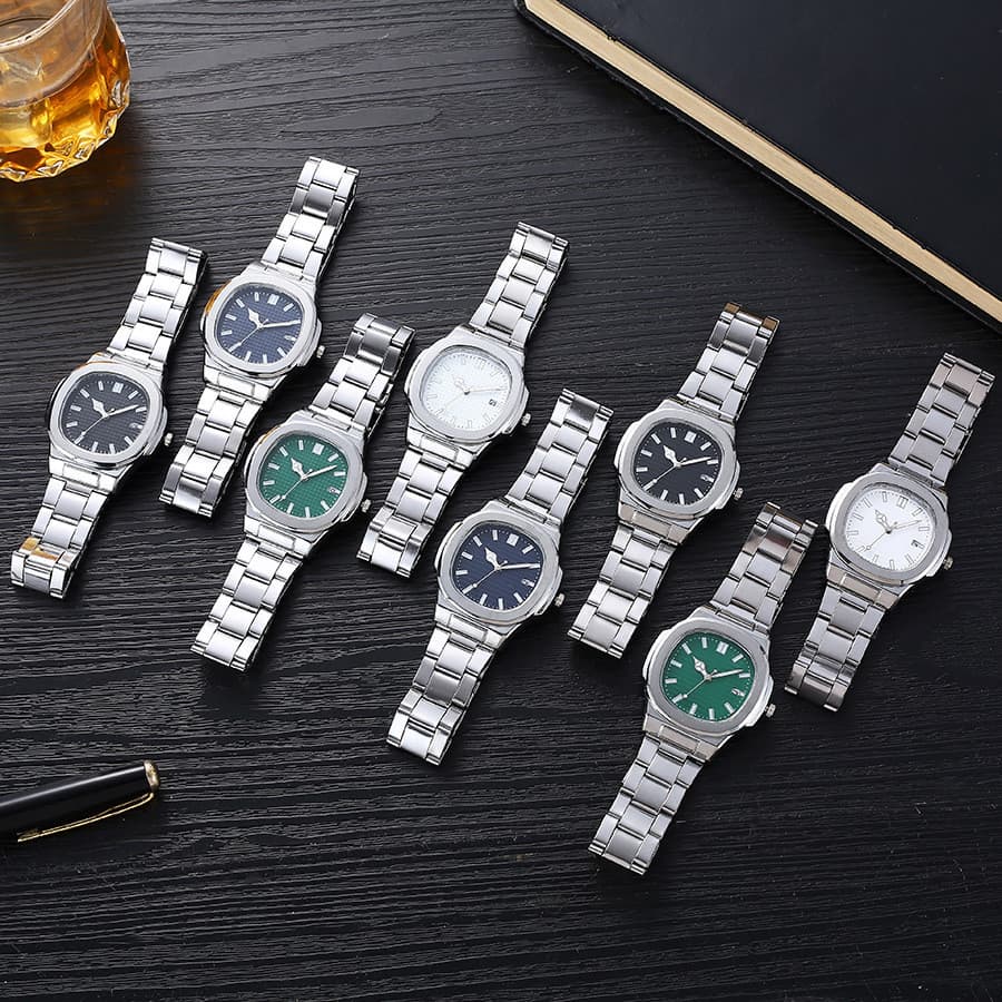 Relógio De Quartzo Masculino , Design Clássico E Elegante Nautilus , Fecho Dobrável , Com Exibição De Data