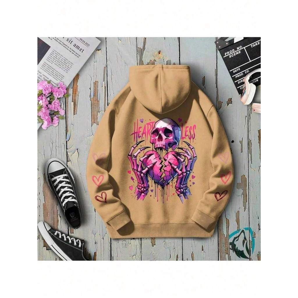 Moletom Canguru Heartless Design Dark Art com Visual Impactante Blusa de Frio Pulover Envio Rápido Unissex