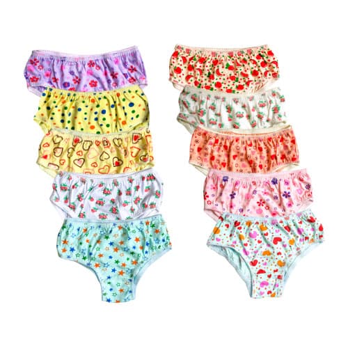 Kit Calcinha infantil menina 100% algodão