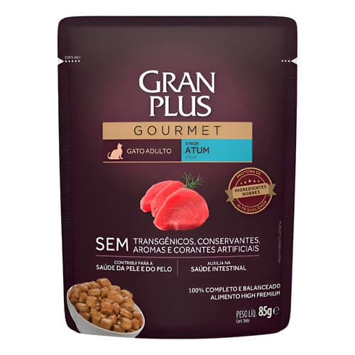Sache Gran Plus Gatos Adultos Atum 85g Caixa Com 18 Unidades