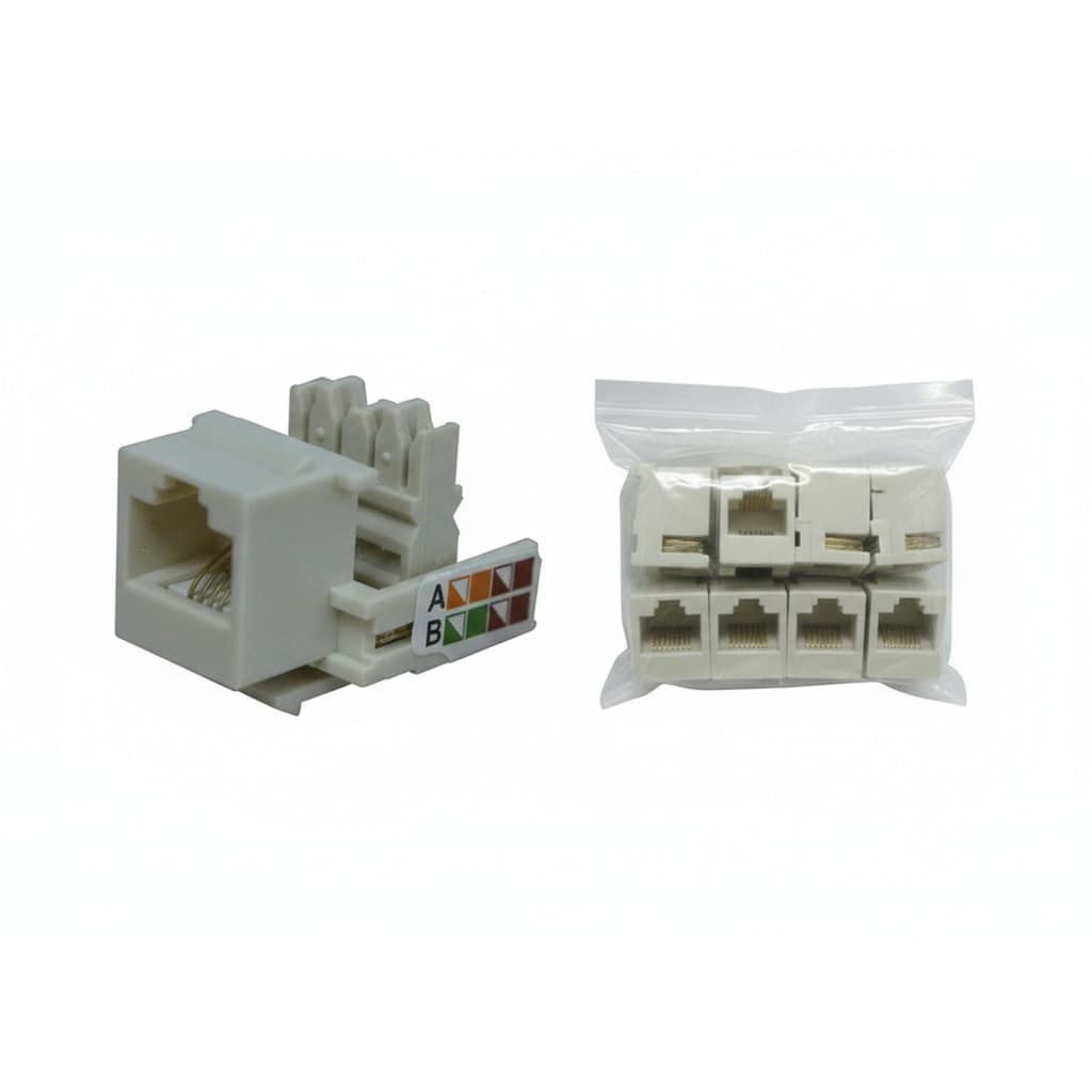 CONECTOR FEMEA RJ11 KEYST CAT3 6X4 10 pcs