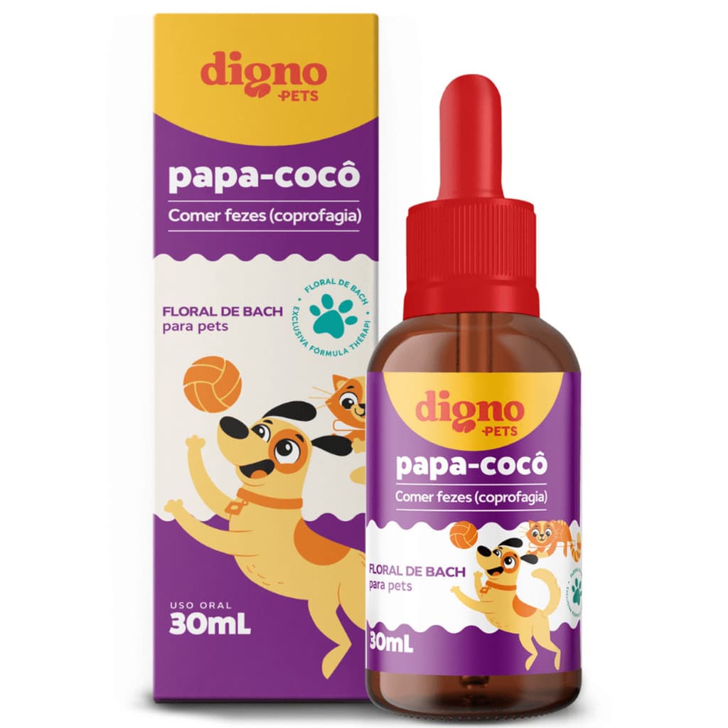 FLORAL BACH DIGNO PET PAPA-COCO 30ML REDUZ A COPROFAGIA O COMER COCO