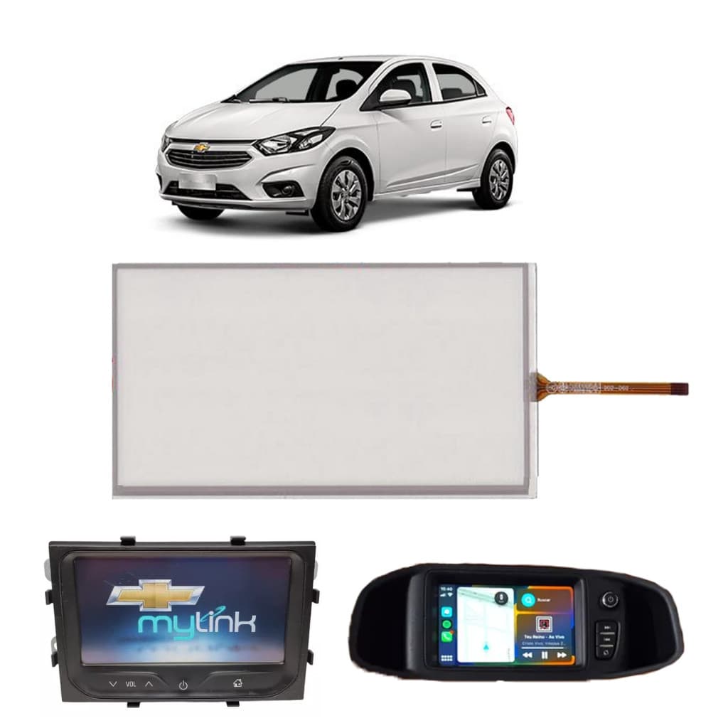 Tela Touch Screen de Vidro Toque Reposição Chevrolet MyLink 1 / 2 Nova Reparo onix Activ 2012 a 2020