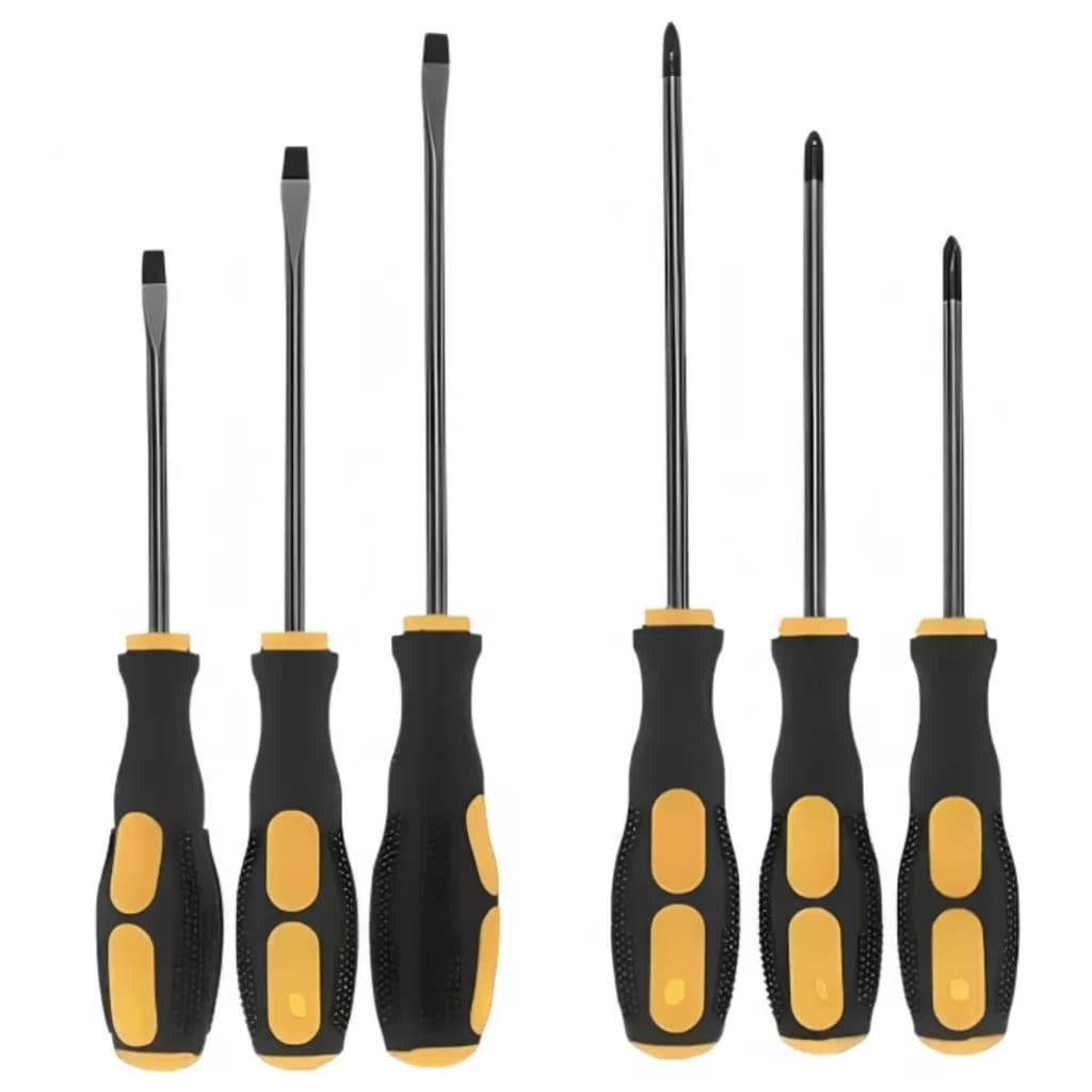 Jogo chave de fenda/philips com 6 peças de aço profissional  com imã na ponta
