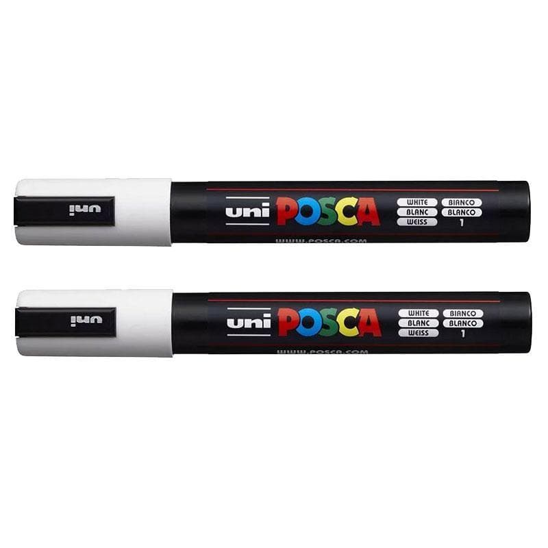 Caneta Marcadora Posca PC-5M Branca 2 Unidades - Uni