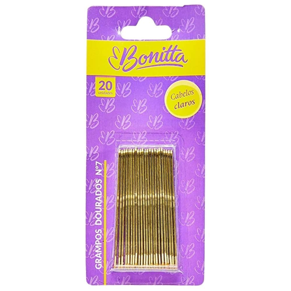 Grampo De Cabelo Dourado Nº 7 20UN Cabelos Claros Marco Boni