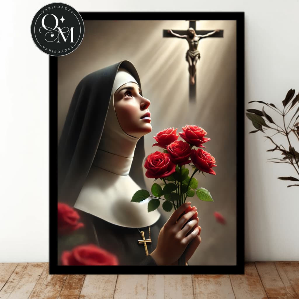 Quadro Decorativo Religioso Parede Casa Santa Terezinha Menino Jesus Varios Tamanhos Modelos 1 Peça
