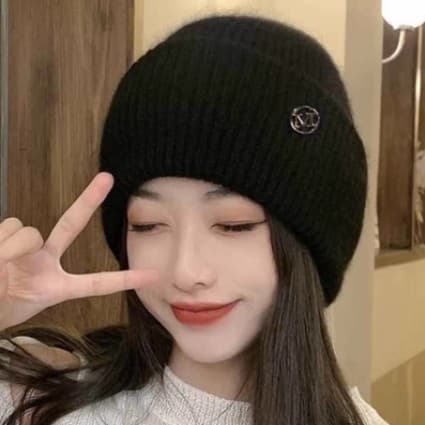 Outono inverno chapéu de lã feminino novo estilo forro de lã engrossado à prova de frio All-Match chapéu frio pilha chap