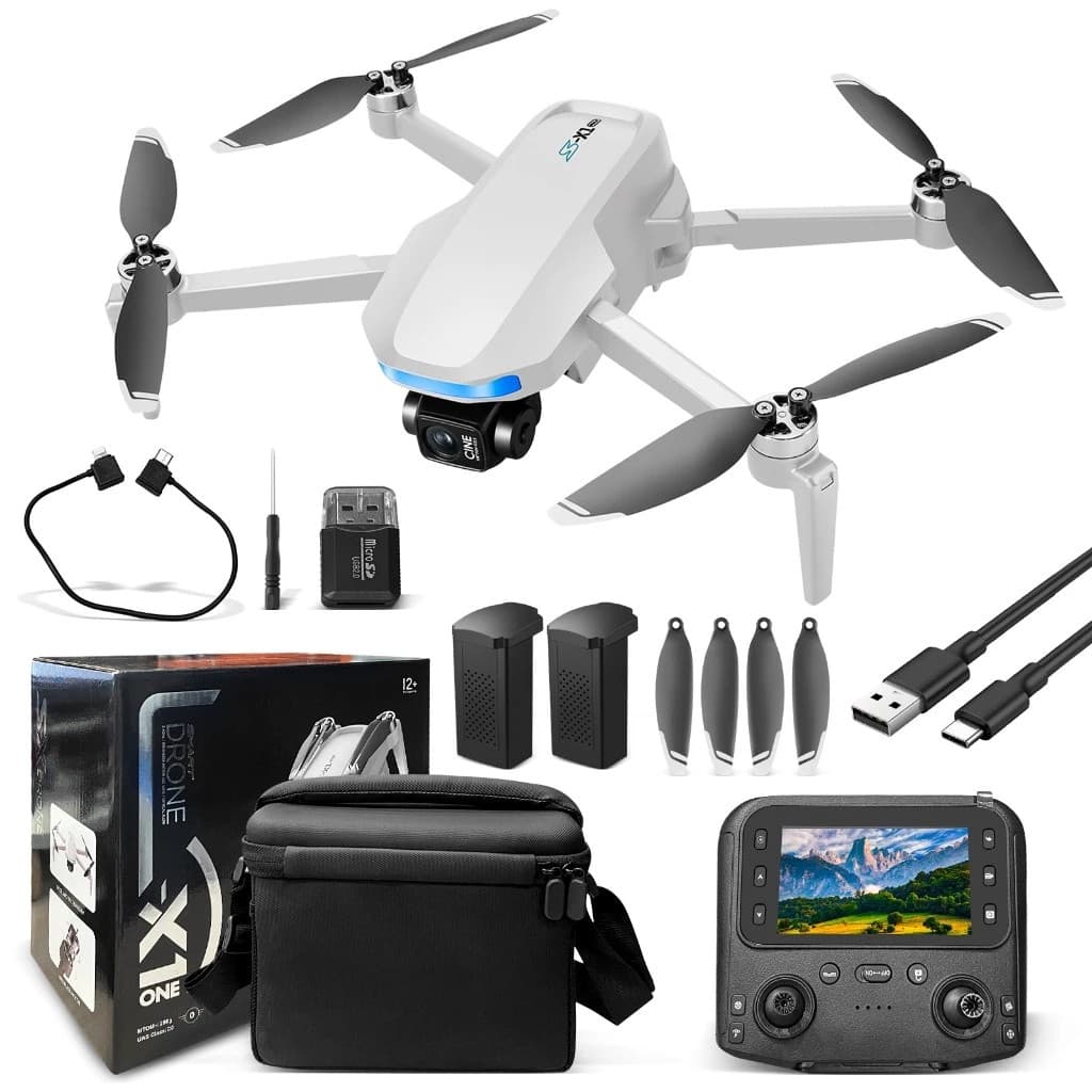 1080P 4K Drone S-X1 com GPS Inteligente, Bateria de 30 Minutos e Alcance de 5KM – Com 2 Baterias