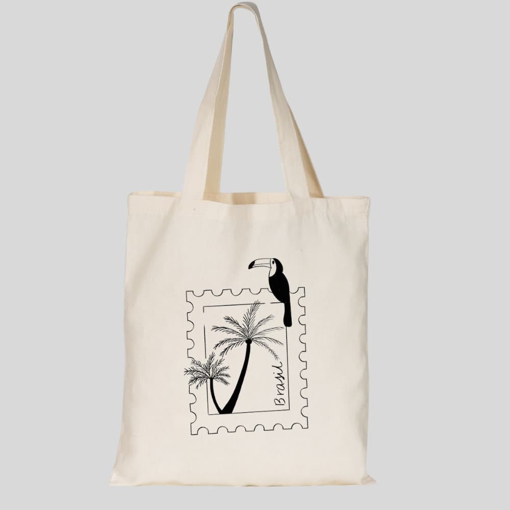 Bolsa Ecológica Ecobag Brasil 100% algodão Copa Brazil Bolsa de Ombro Brasilcore Sustentável