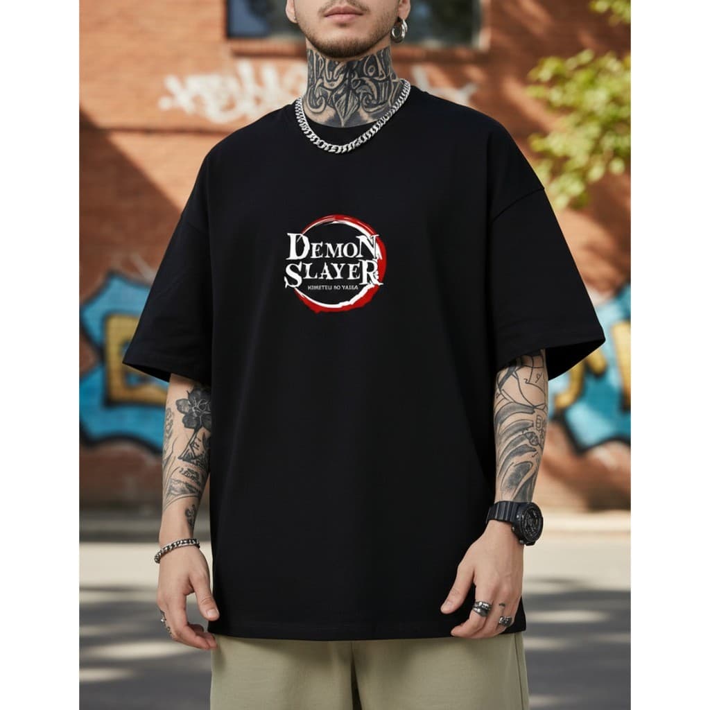 Camiseta Oversized Camisa Japonesa Anime Demon Killer