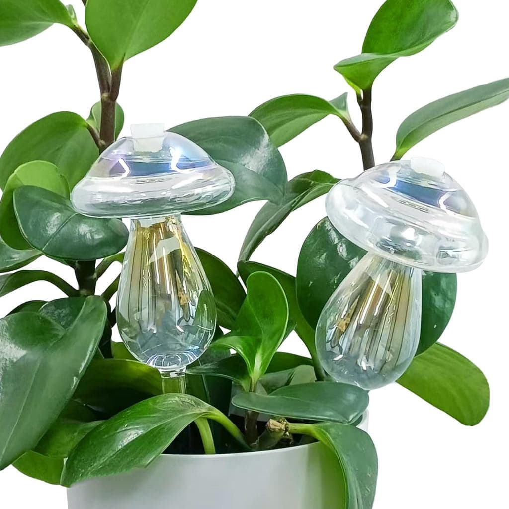 2 Globos de Vidro para Rega Automática, Dispositivos Iridescentes para Regar Plantas Internas e Externas, Sistema de Reg