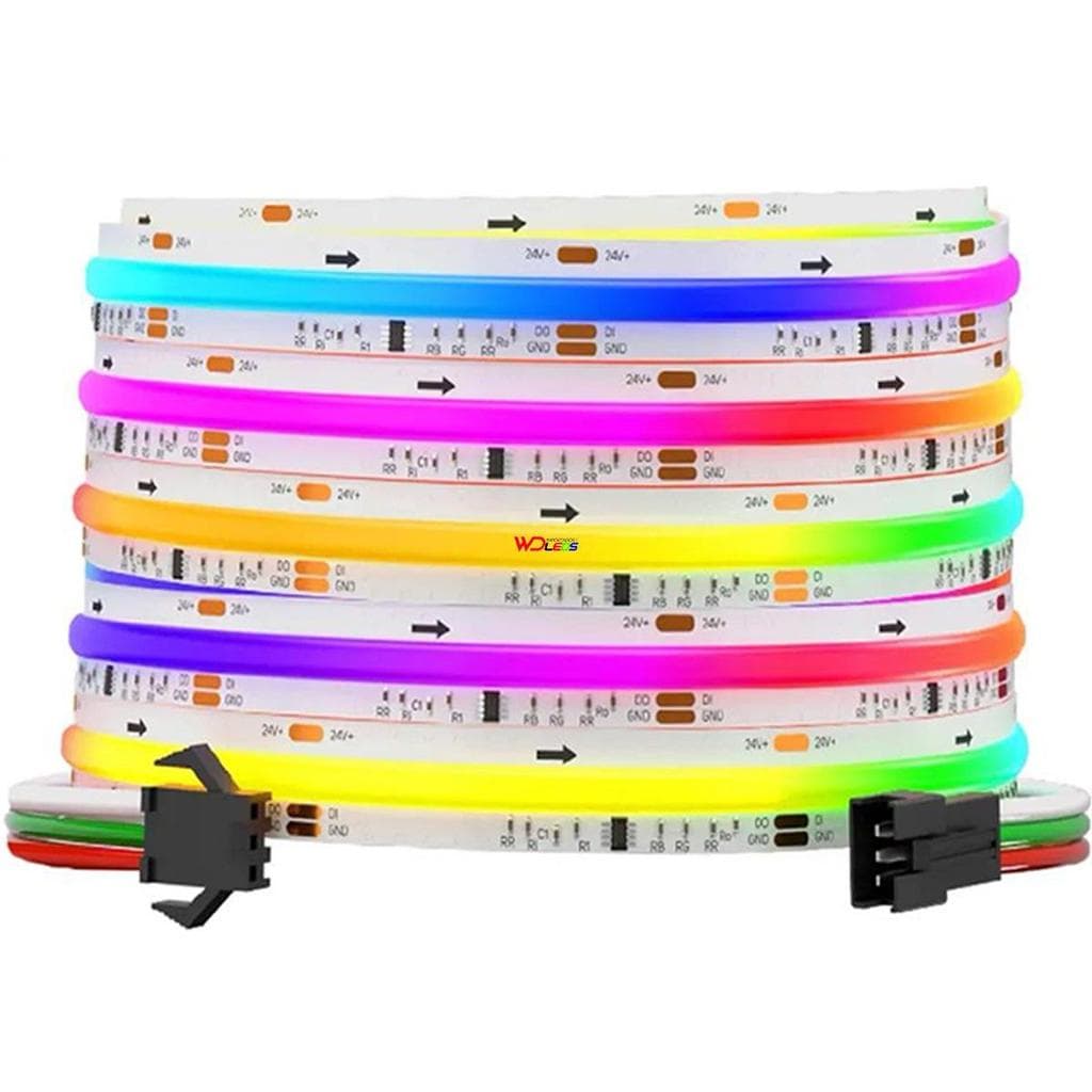 Fita Led Ws2811 5 M 720 Leds Cob Neon Alto Brilho Branca