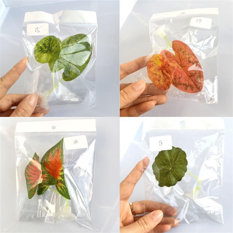 Aquário tanque de peixes paisagismo betta desova folha decoração simulação Artificial planta aquática betta resto folha