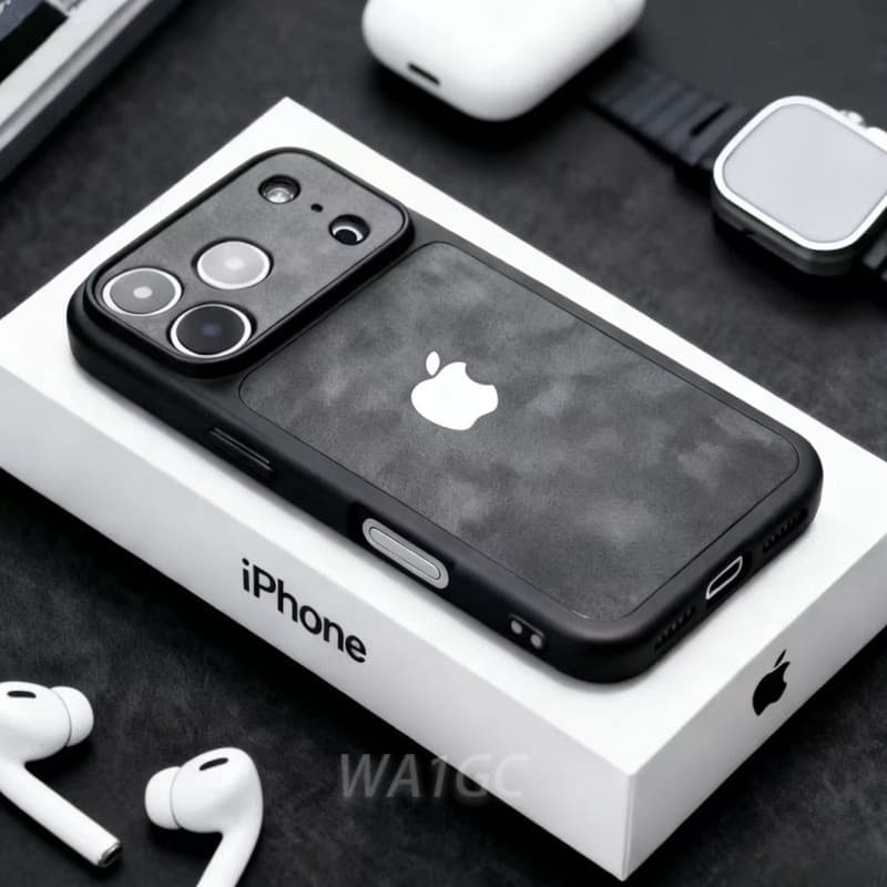 Capa Protetora Luxuosa De TPU Macia De Couro Camurça , Adequada Para iPhone 17 , 16 , 15 , 14 , 13 Pro Max