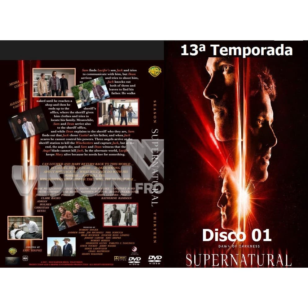 Dvd Sobrenatural - A 13 Temporada Completa - Legendado ou Dublado - dvd -