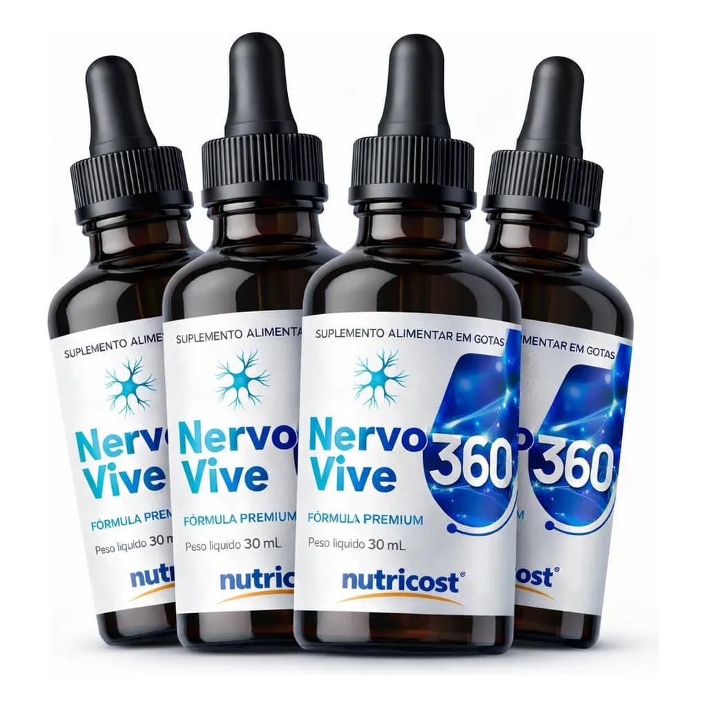 4 Nervo Vive 360 Suplemento Alimentar Em Gotas 30ml